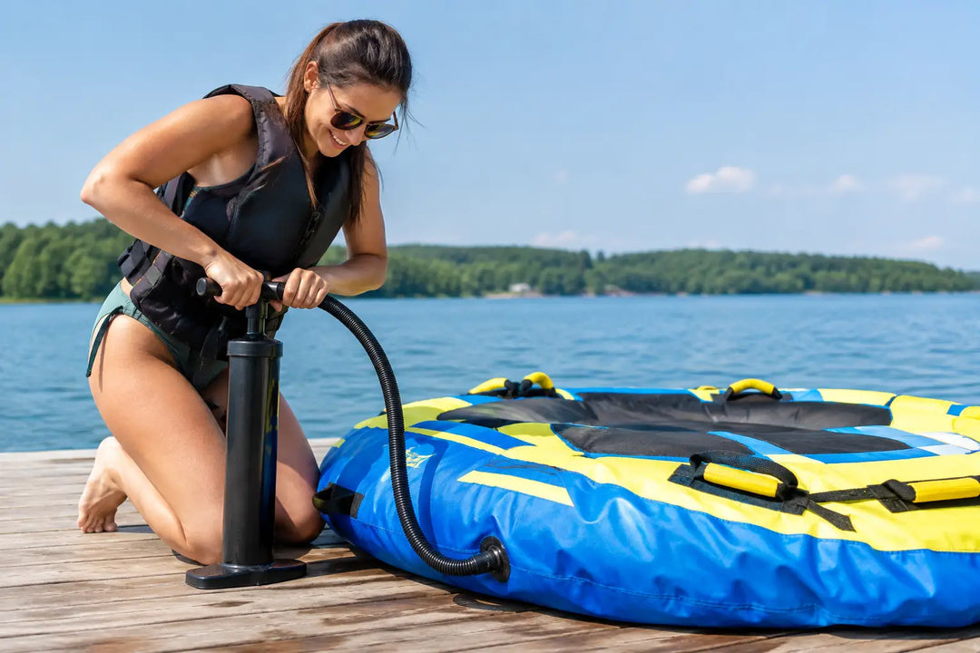How to Inflate a Towable Tube for Lake Days