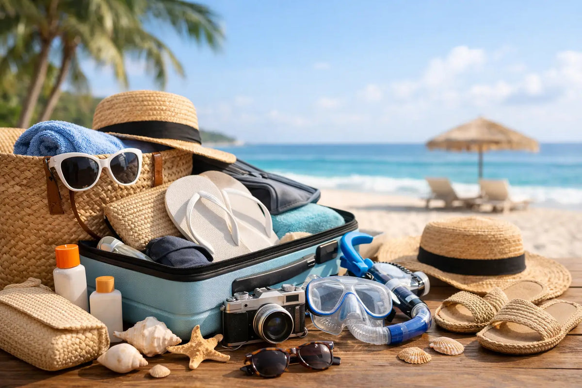 Vacation Packing Accessories for a Beach Trip