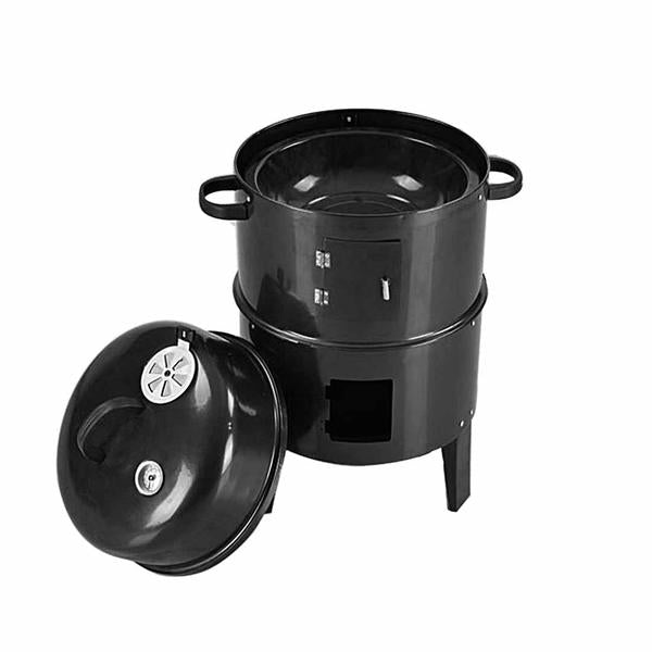 SOGA 3 In 1 Barbecue Smoker Outdoor Charcoal BBQ Grill Camping Picnic Fishing-1