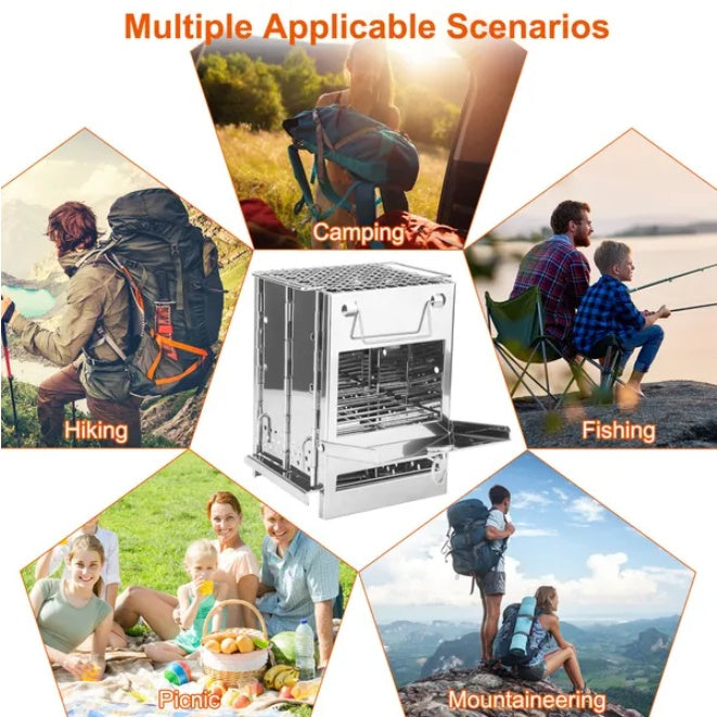 Portable Backpack Camping, Hiking, Picnicking, Barbecue, Outdoor Cooking Utensils