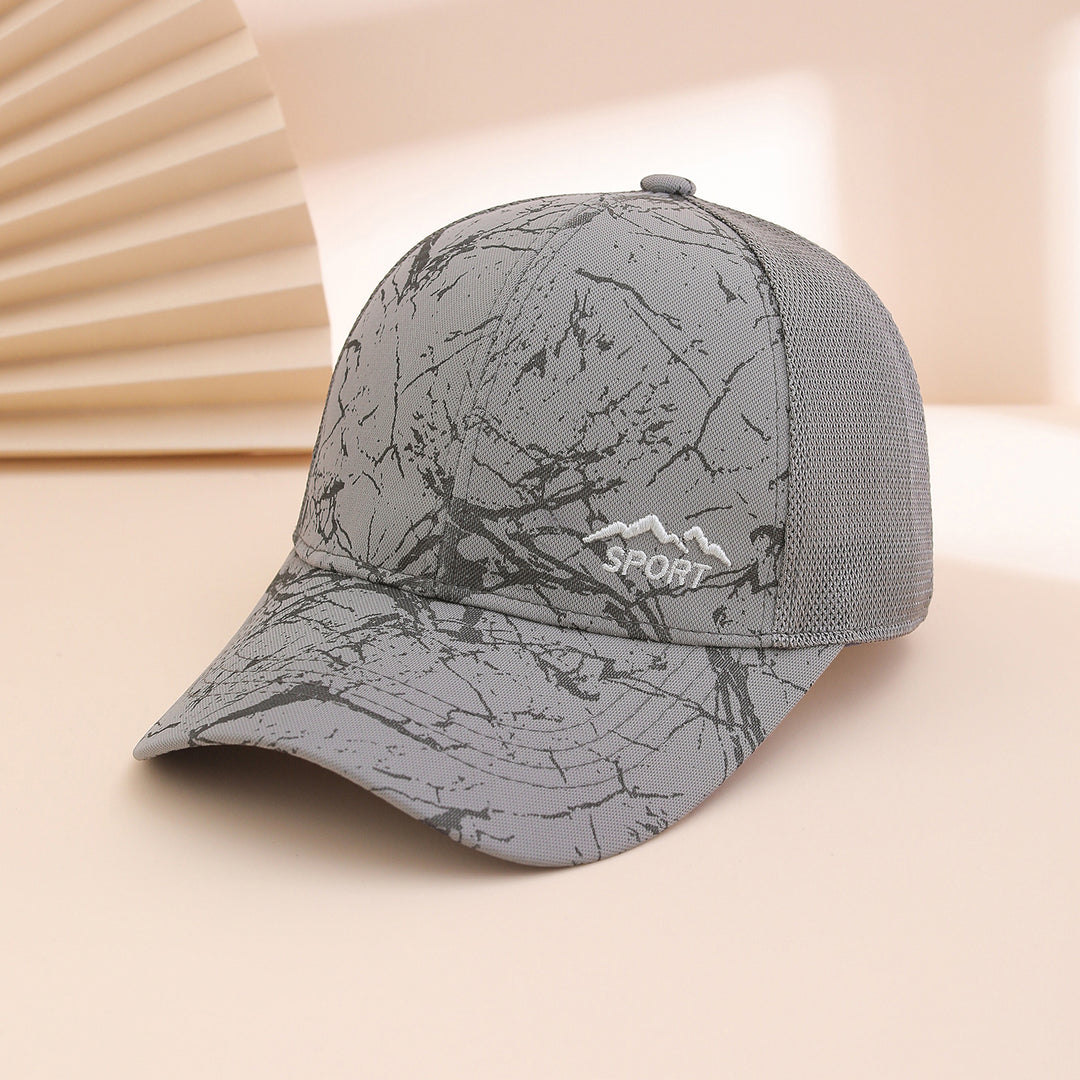 Embroidered Mountain Peak Mesh Baseball Cap