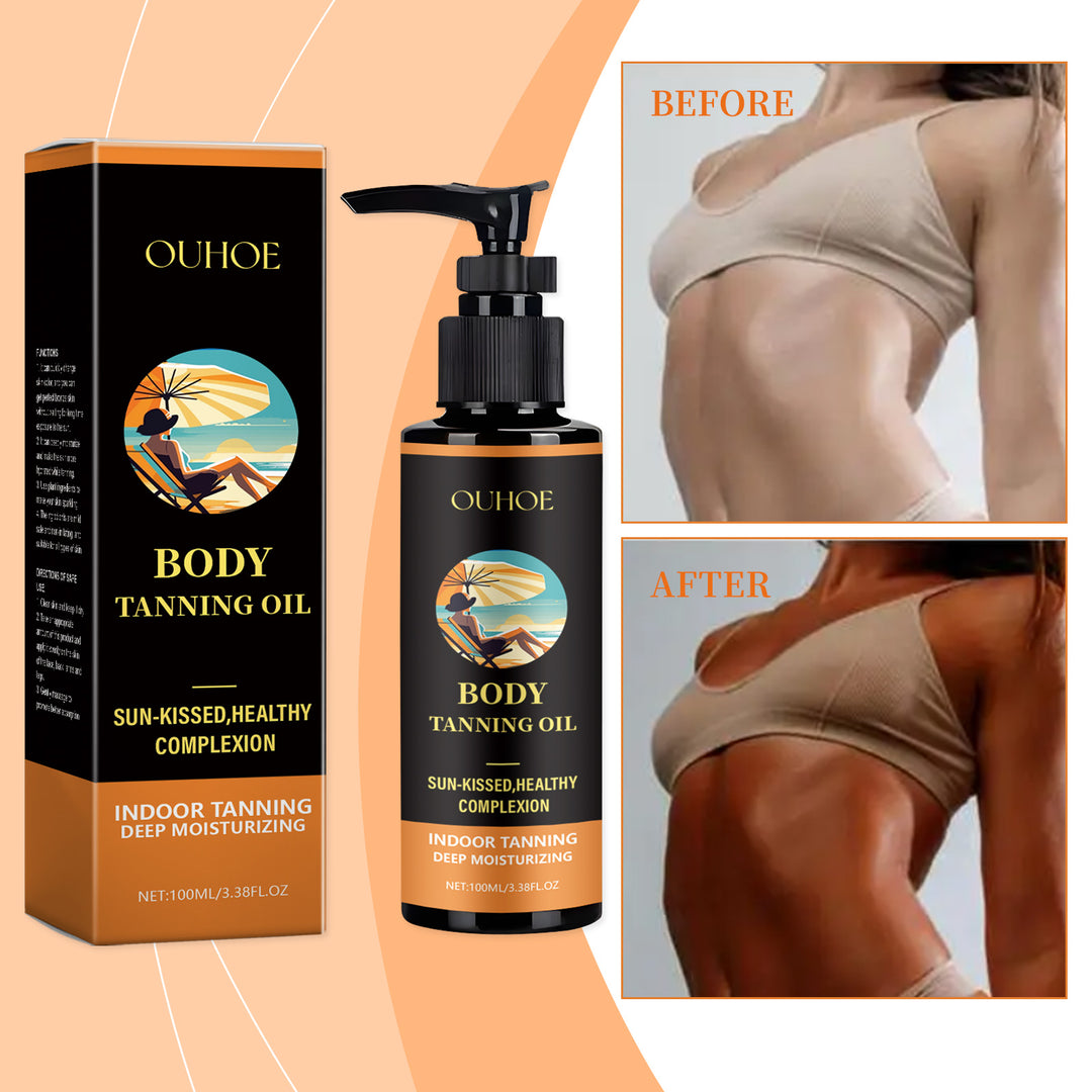 OUHOE Tanning Lotion with Coconut &amp; Olive Oil | Moisturizing Beach Tan Skin Oil