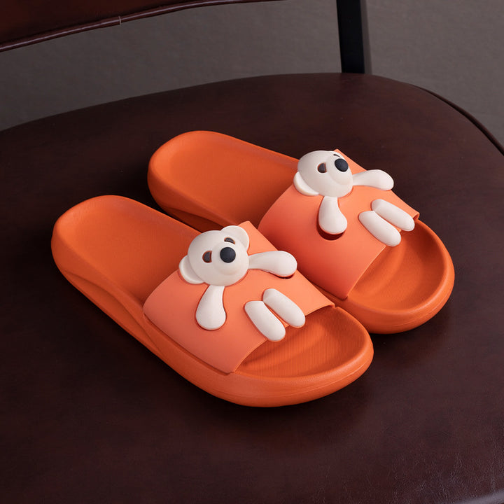 Cartoon Bear Sandals for Girls and Couples