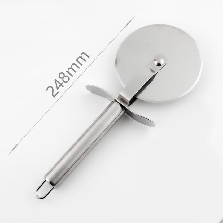 Stainless Steel Pizza Cutter with Wooden Handle