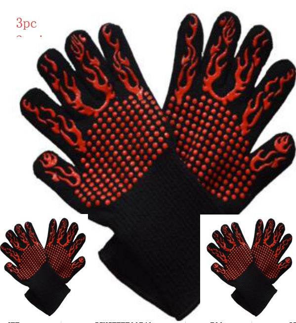 Extreme Cooking Heat BBQ Mitts,