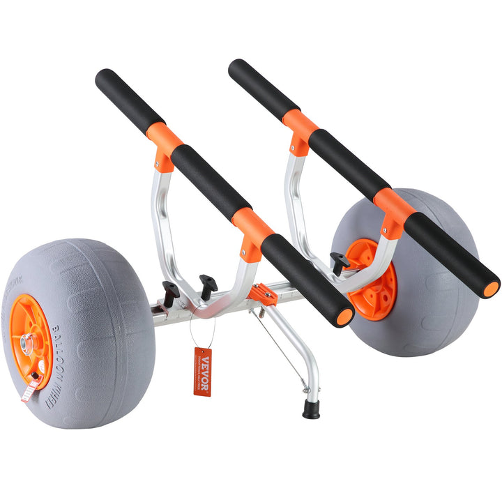 Heavy Duty Kayak Cart | 350 lb Capacity | 12" Sand Tires | Foldable Canoe Trolley