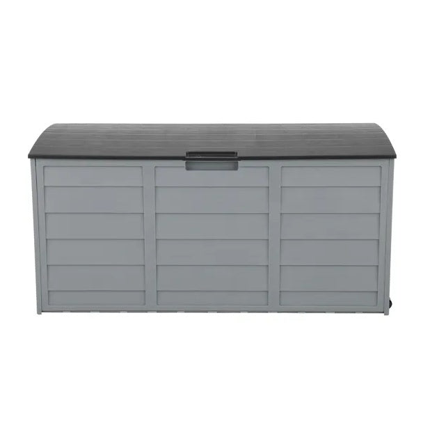 75 Gal / 260L Outdoor Garden Storage Deck Box with Wheels &amp; Lockable Lid, Grey