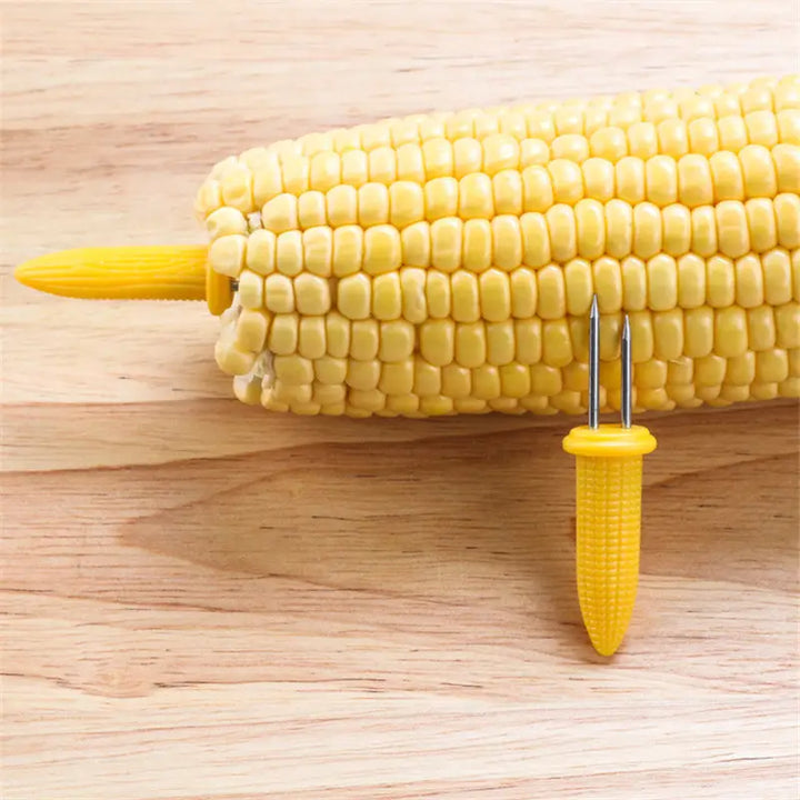 Corn Holders, With Stainless Steel Skewers for Barbecue