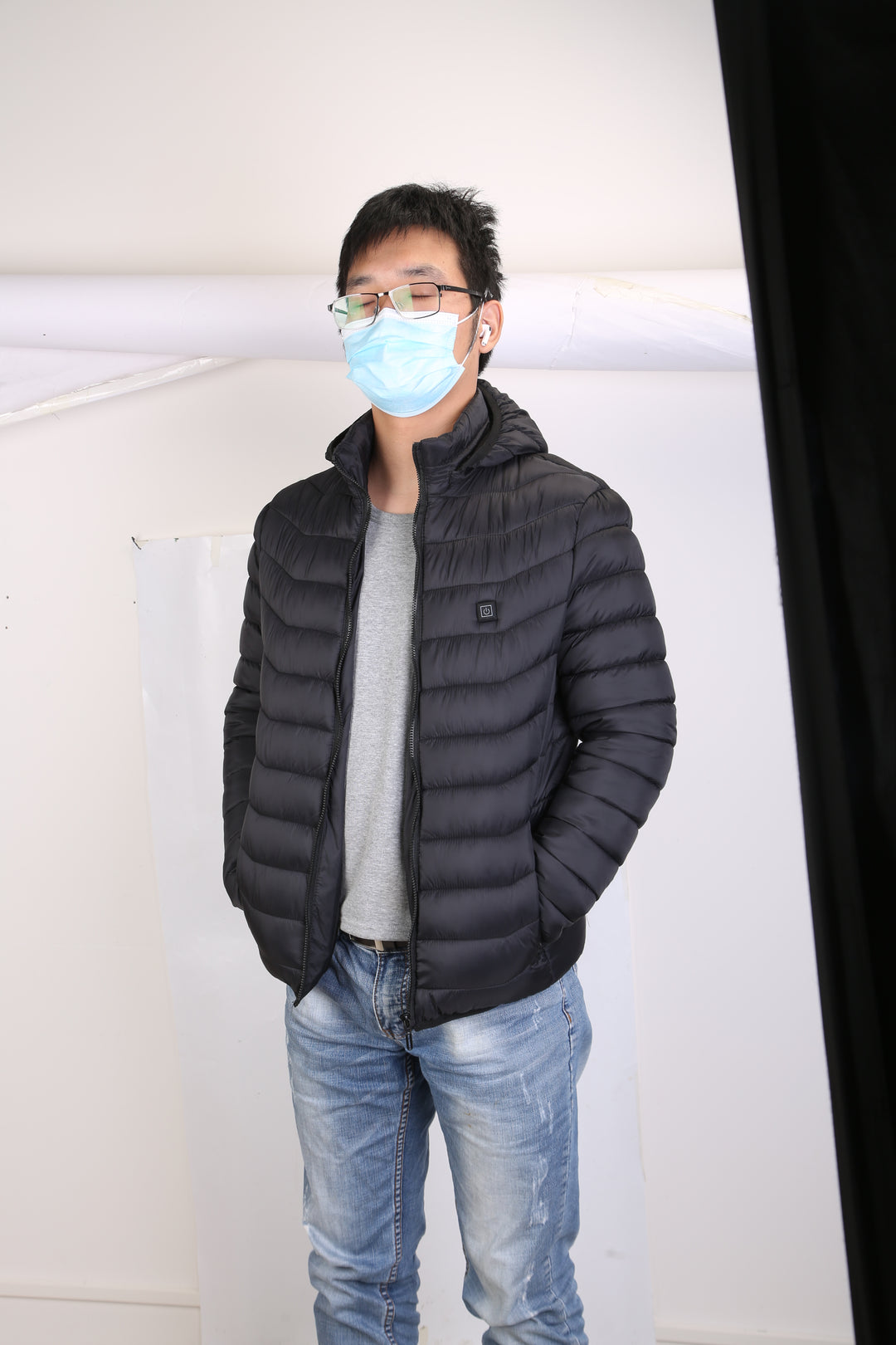 USB Heated Jacket – 8 Heating Zones, Detachable Hood