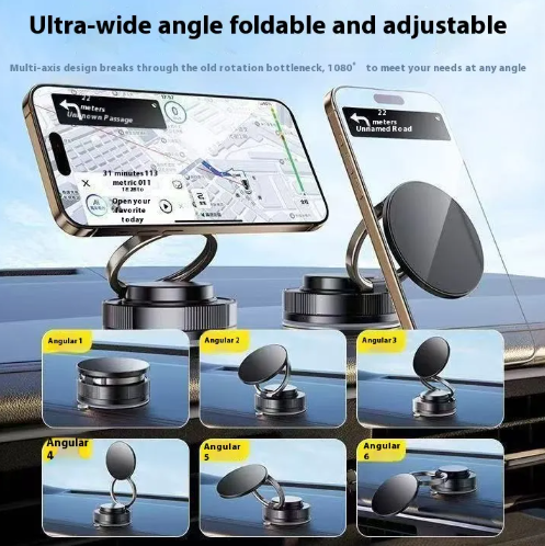 Strong Magnetic Vacuum Car Phone Holder with Navigation Bracket