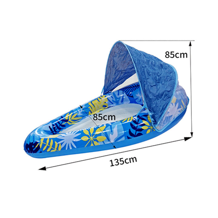 Pool Float with Cup Holder &amp; Sunshade | Thick Large Float with Air Pump