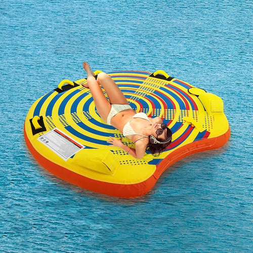 1-2 Person Inflatable Towable Tube | Boating Water Tube with Quick Connector
