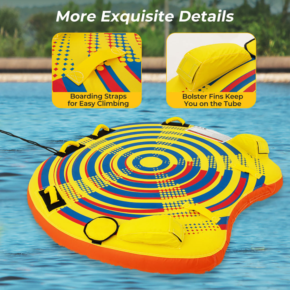 1-2 Person Inflatable Towable Tube | Boating Water Tube with Quick Connector
