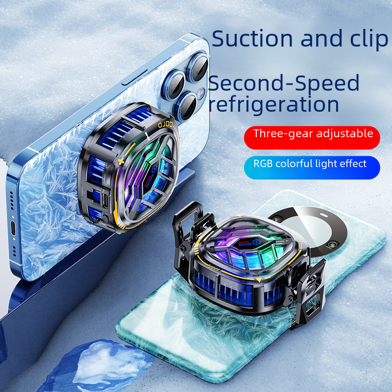 Magnetic Back Clip Phone Cooler with Digital Display