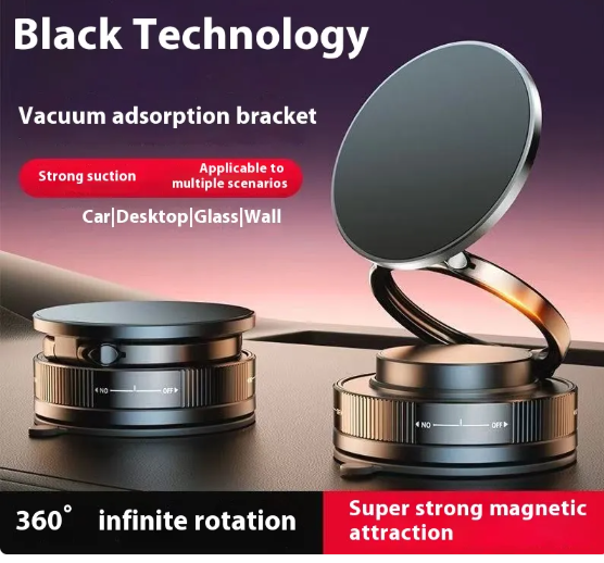 Strong Magnetic Vacuum Car Phone Holder with Navigation Bracket