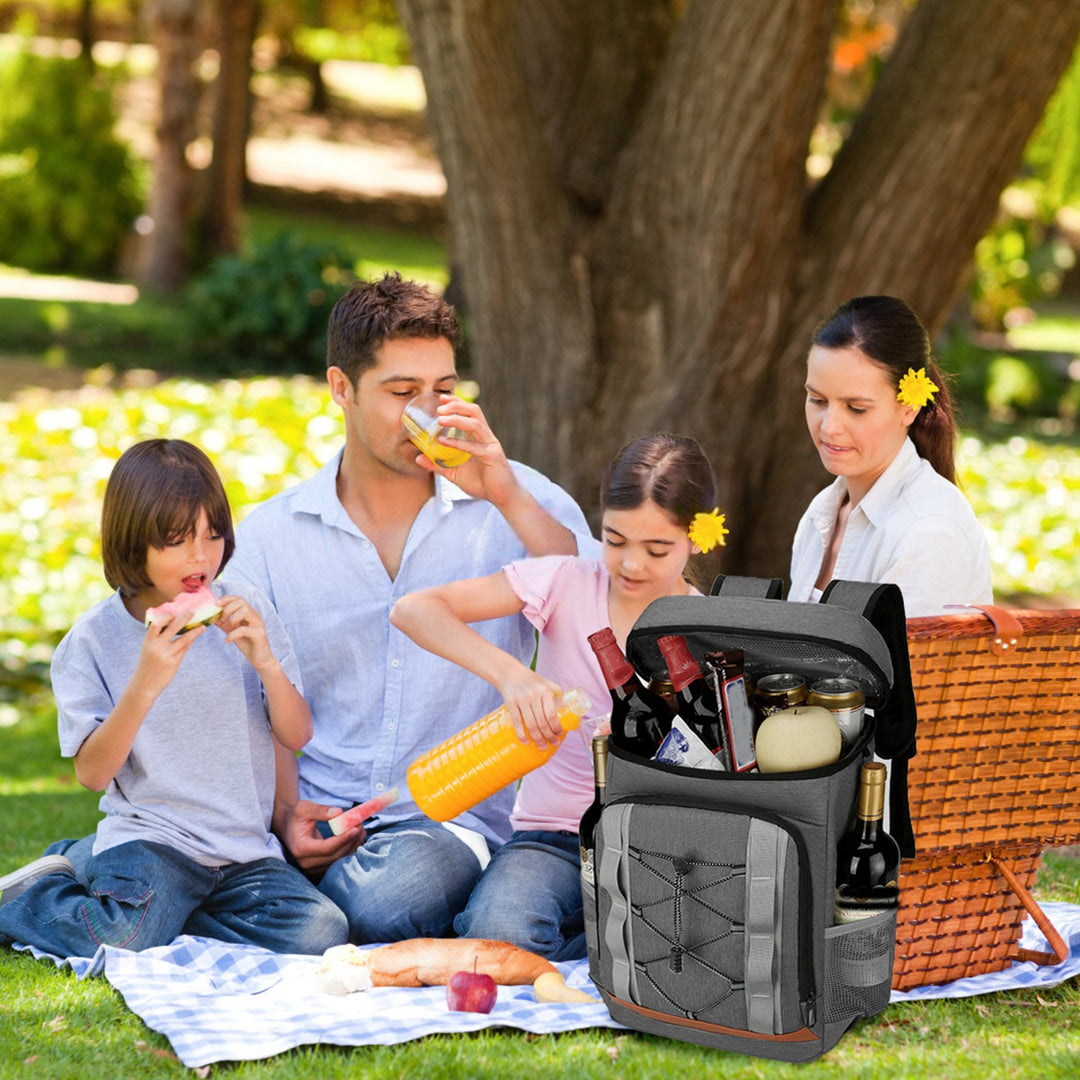 Grey-Black Backpack Leakproof Insulated Cooler