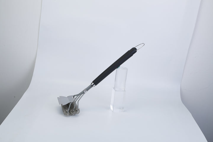 BBQ Grill Cleaning Brush Stainless Steel Barbecue Cleaner Scraper 16.5in Handle Stiff Wire Bristles For Grill Cooking Grates