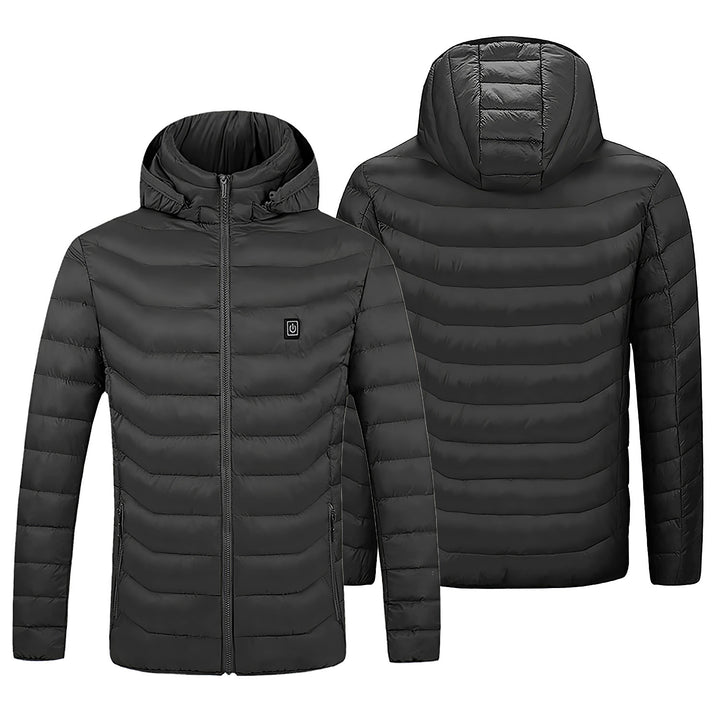 USB Heated Jacket – 8 Heating Zones, Detachable Hood
