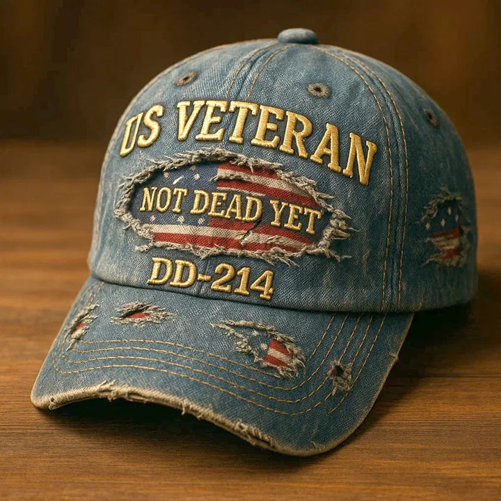 Embroidered Denim Baseball Cap