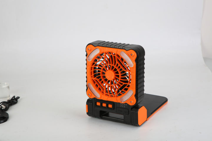 Solar Beach &amp; Pool Fan with LED Lantern | 5200mAh Rechargeable, 4 Speeds &amp; Power Bank