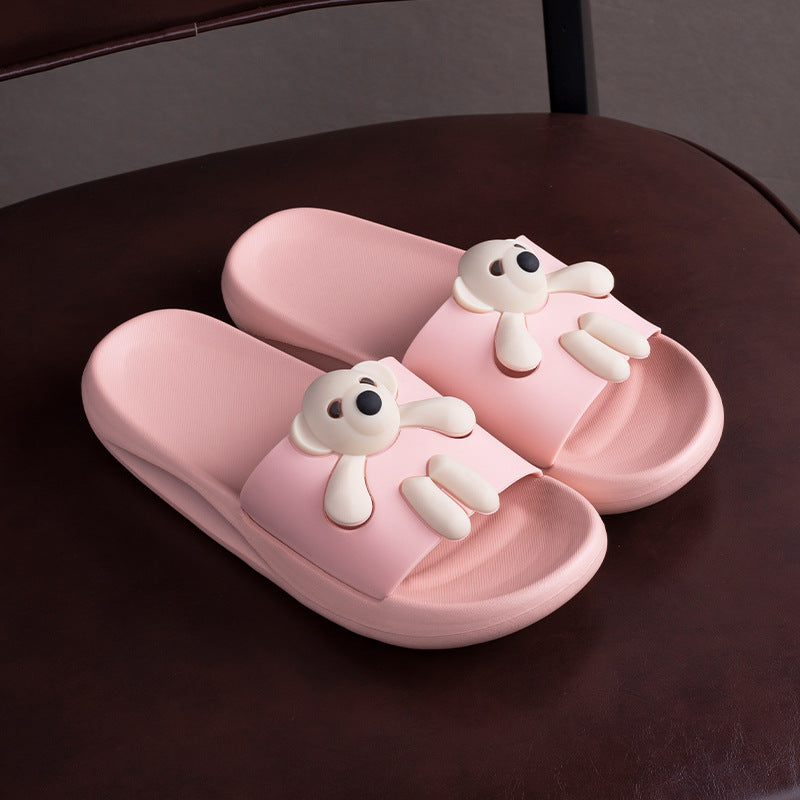 Cartoon Bear Sandals for Girls and Couples