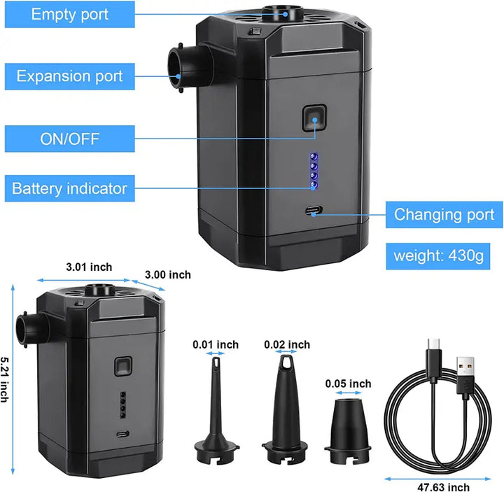 Wireless Electric Air Pump for Swimming Pool &amp; Toys