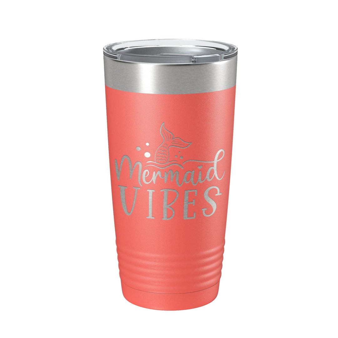 Mermaid Vibes Tumbler Travel Mug Insulated Laser Engraved Coffee Cup 20 oz-20