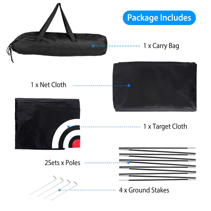 Golf Practice Hitting Net with Target Cloth &amp; Carry Bag | Indoor &amp; Outdoor