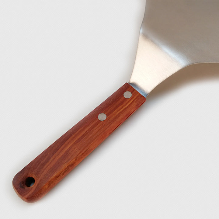 Large Stainless Steel Pizza Spatula with Wooden Handle