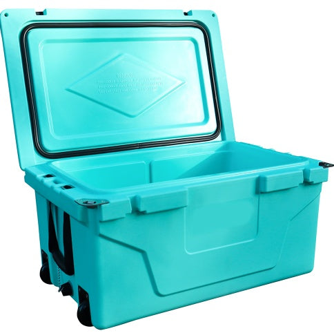 65 Quart Hard Cooler - Blue, Heavy Duty Ice Chest for Fishing and Camping
