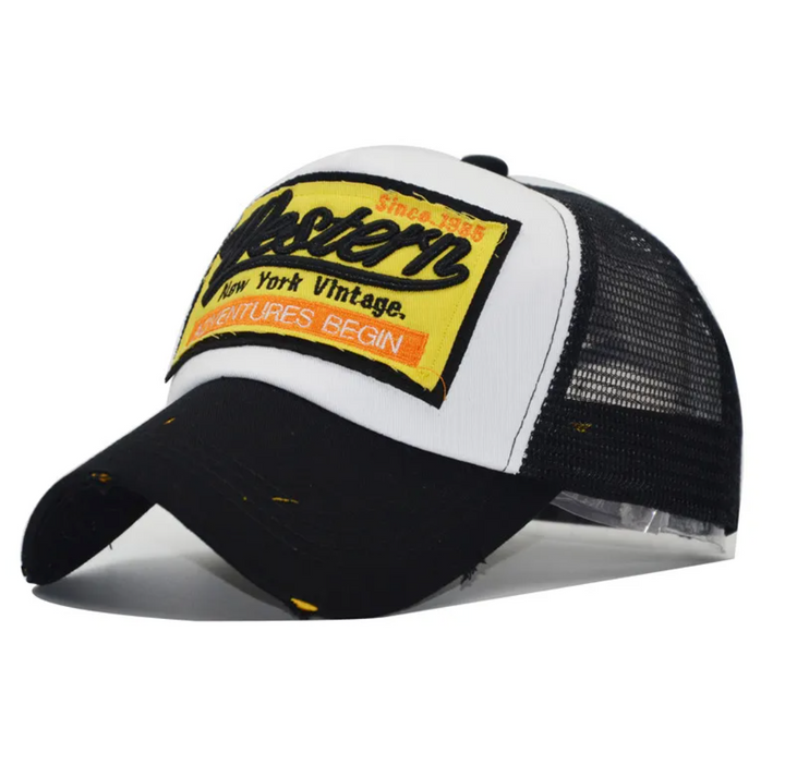 Embroidered Mesh Summer Cap