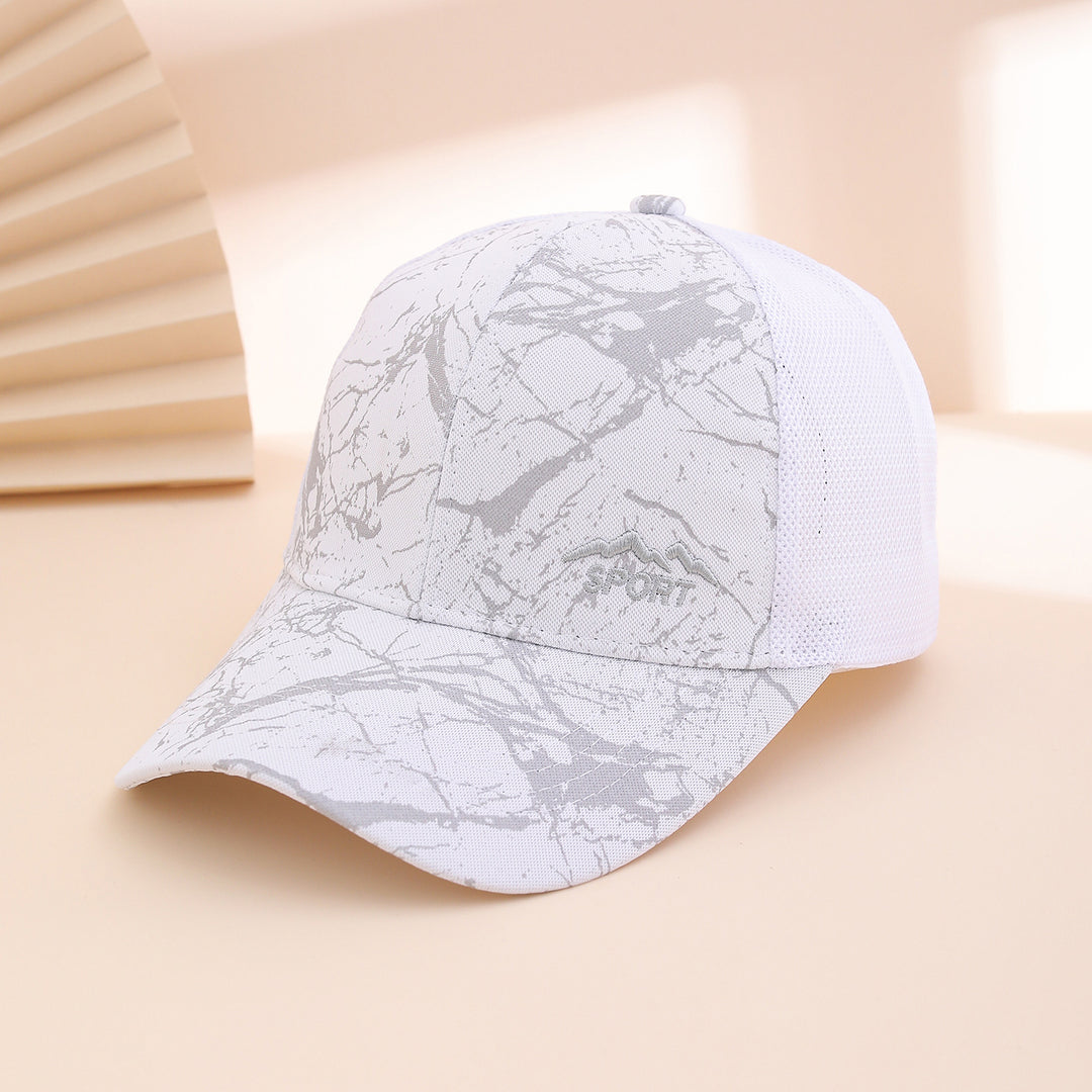 Embroidered Mountain Peak Mesh Baseball Cap