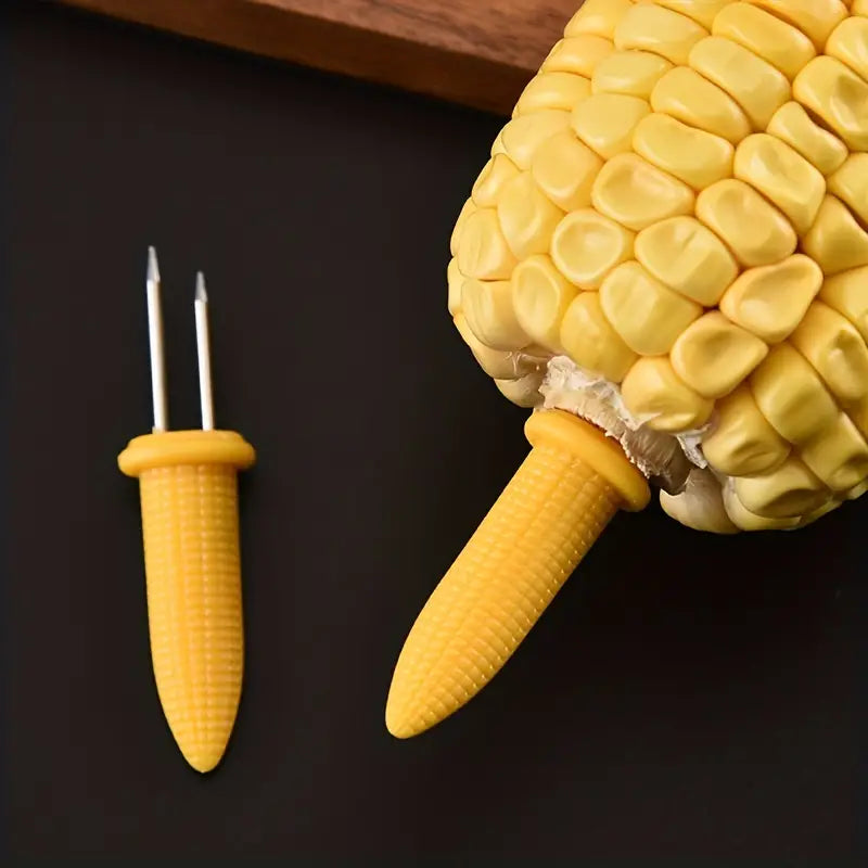 Corn Holders, With Stainless Steel Skewers for Barbecue