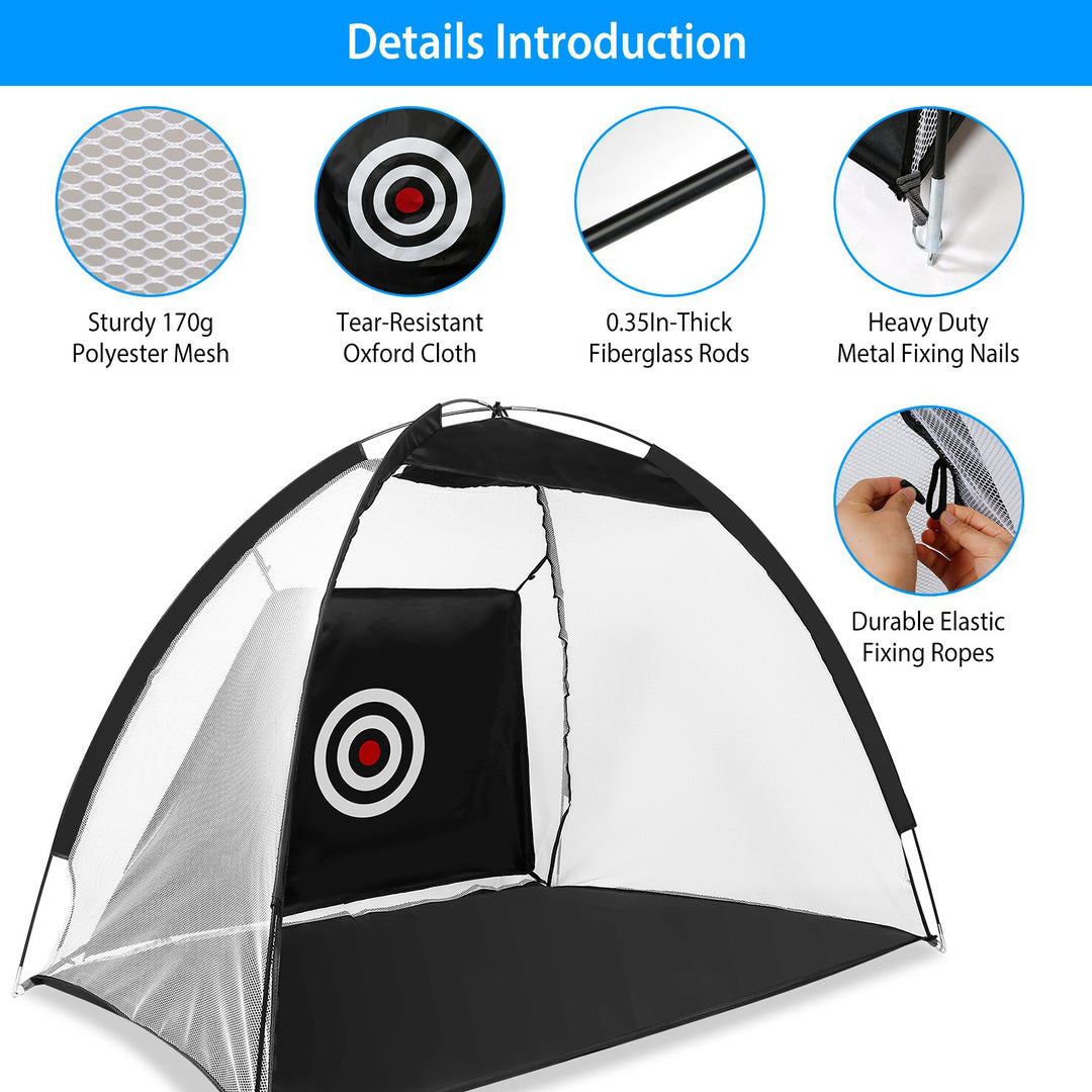 Golf Practice Hitting Net with Target Cloth &amp; Carry Bag | Indoor &amp; Outdoor