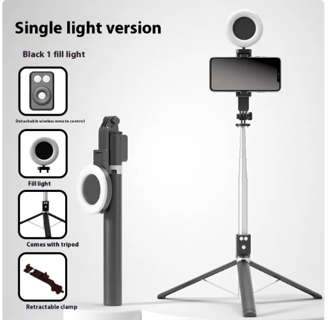 Bluetooth Selfie Stick &amp; Tripod – 1.7M Aviation-Grade Alloy