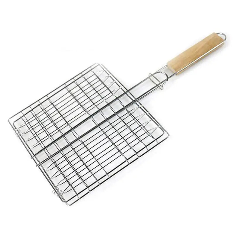 Stainless Steel Barbecue Clip with Wooden Handle