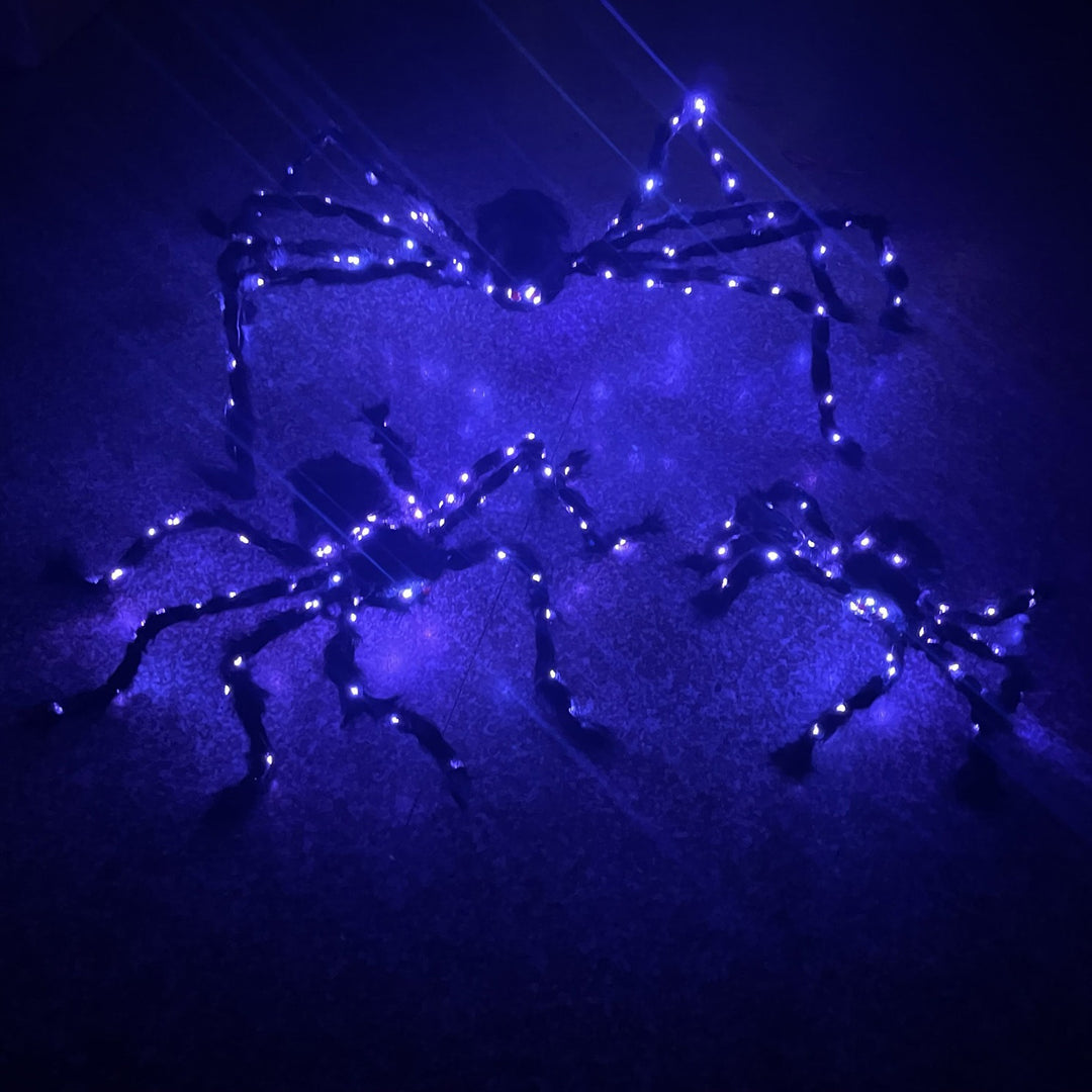 LED Luminous Plush Spider Decoration for Halloween