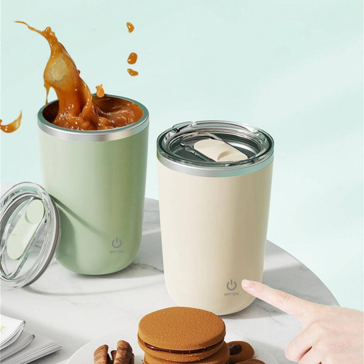 Insulated Self-Stirring Coffee Mug – 350 ml Electric Mixer &amp; Thermal Cup-3