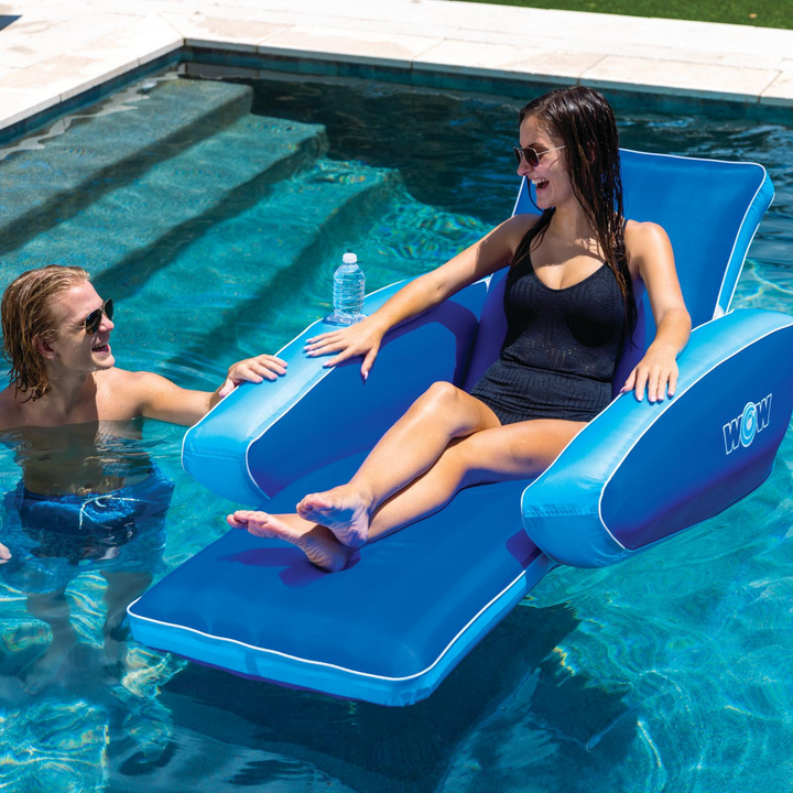 WOW Watersports Modern Lounger Pool Float with Cupholder-1