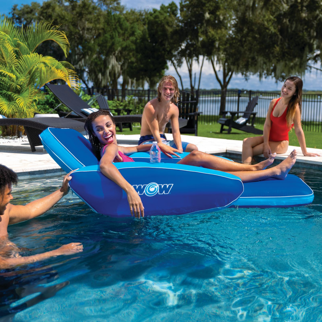 WOW Watersports Modern Lounger Pool Float with Cupholder-3