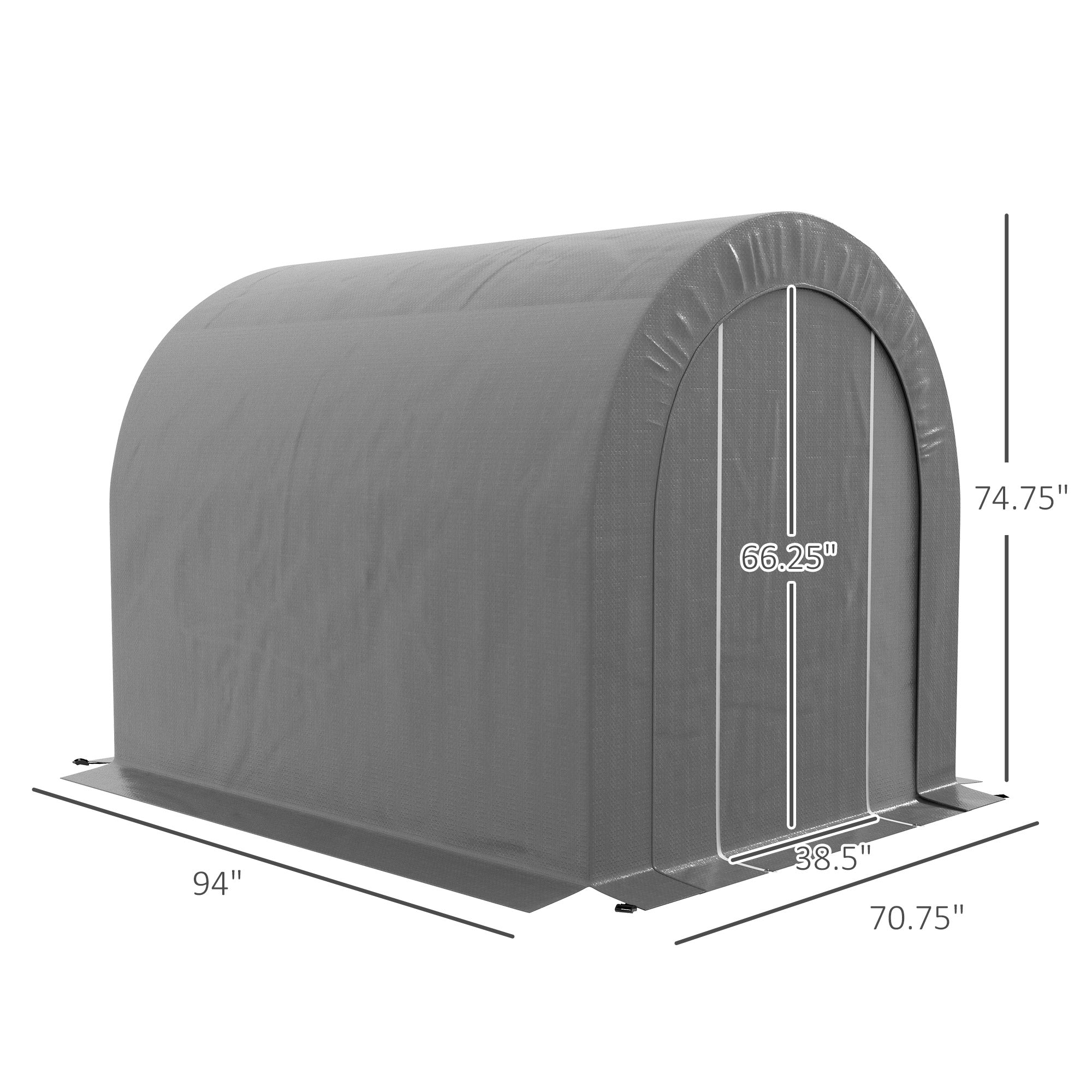 6' x 8' Outdoor Storage Tent, Heavy Duty and Waterproof Portable Shed, for Bike, Motorcycle, Tools
