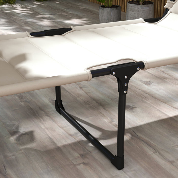 Set of 2 Outdoor Lounge Chairs with Sun Shade