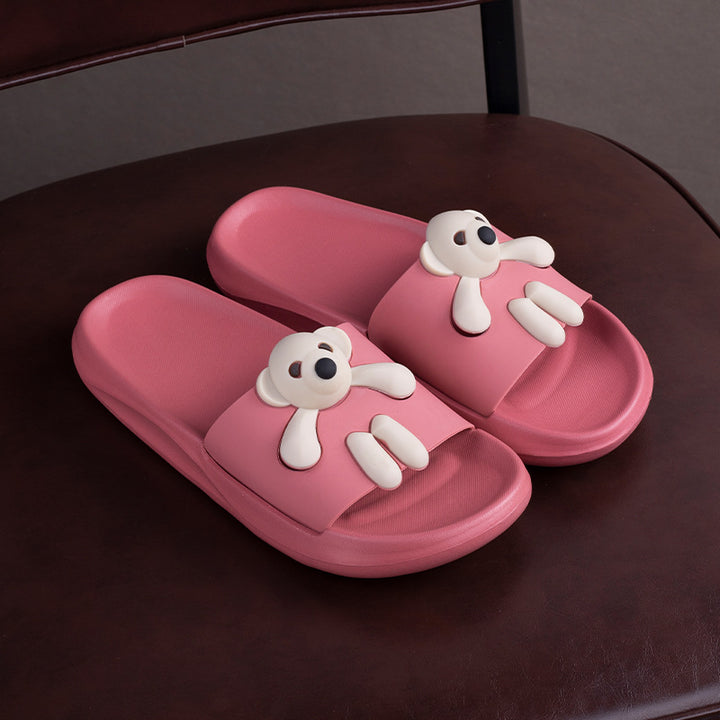 Cartoon Bear Sandals for Girls and Couples