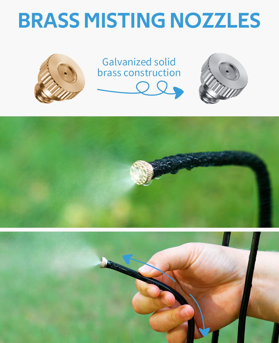Outdoor Misting Cooling System for Patio, Pool &amp; Garden