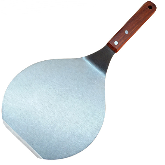 Large Stainless Steel Pizza Spatula with Wooden Handle