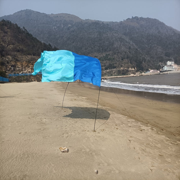 Wind-Resistant Beach Shade Tent 150 sq ft oversized canopy with sand anchors 4 lb ultralightweight UPF 50+ sun protection tent
