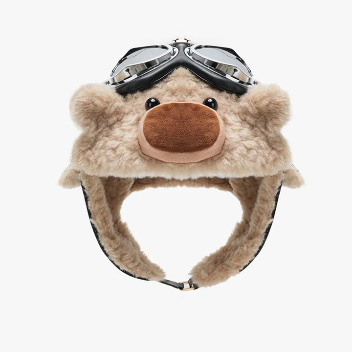 Fleece-Lined Animal Ear Winter Hat
