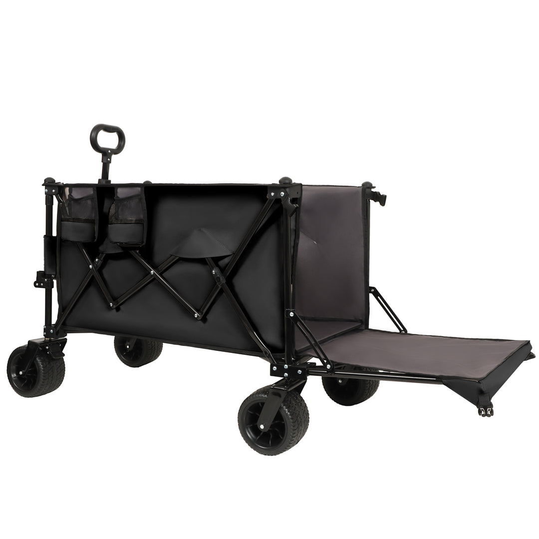 Foldable Wagon with Extended Tailgate – 480 lb Heavy Duty