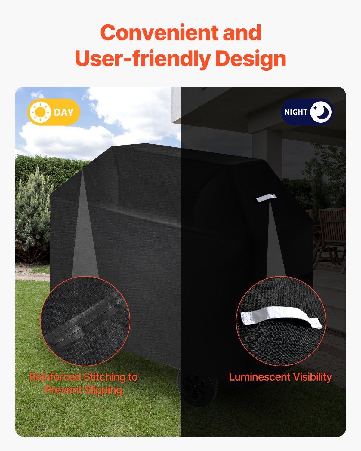 52 Inch Grill Cover Heavy Duty BBQ Gas Grill Cover Outdoor Barbecue Waterproof