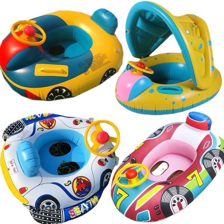Large Car Horn Boat with Canopy for Kids Water Play